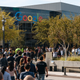 Google employees protesting last November over the company’s handling of sexual misconduct claims.